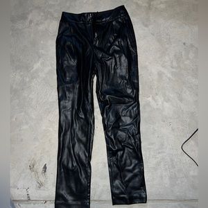 Bar III Black Leather Pants